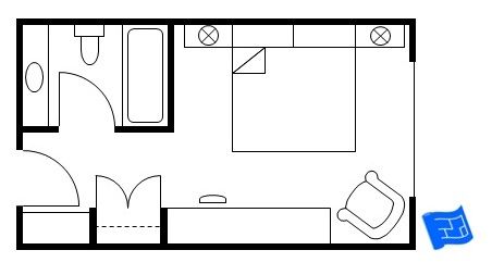 the floor plan for a small apartment