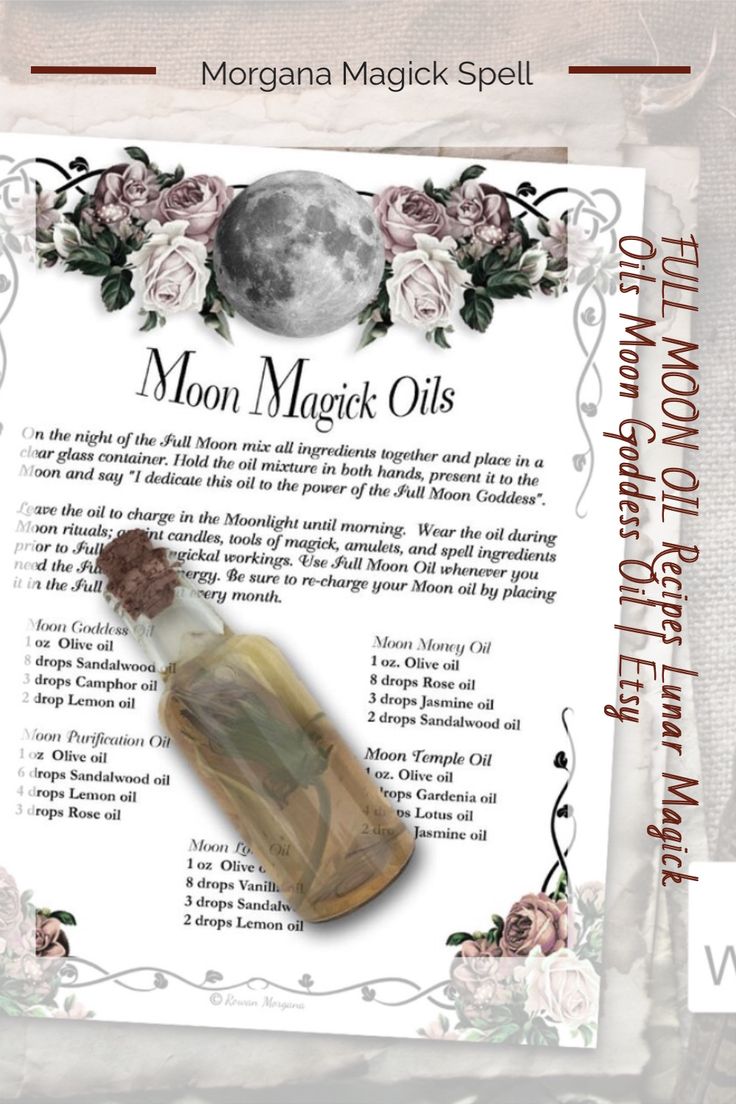 the moon magic oil is in a bottle