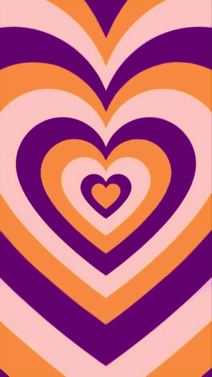 an image of a heart pattern in purple and orange