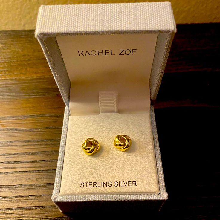 New Rachel Zoe Gold Earrings. Sterling Silver. Brand New. Rachel Zoe, Earrings Color, Earrings Sterling Silver, Gold Earrings, Jewelry Earrings, Women Jewelry, Brand New, Sterling Silver, Silver