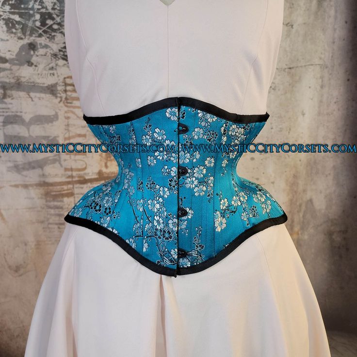 Brand New underbust corset from "MystiC City Corsets" design: MCC-20C ( conical)   color: Picture -  100% cotton twill lining - Steel boned (20 x 6mm wide spiral steel bones, 6 x 12mm wide flat steel bones ) - Front busk - Steel boned floating modesty panel - regular "shoe" style lace Fitted Cosplay Corset With Boning, Fitted Overbust Corset For Costumes, Fitted Corset With Boning For Cosplay, Fitted Boning Corset For Cosplay, Fitted Costume Corset Belt With Boning, Fitted Boning Corset Belt For Costume, Fitted Corset Belt With Boning For Costume, Fitted Underbust Corset Belt For Costume, Blue Overbust Corset For Costume Party