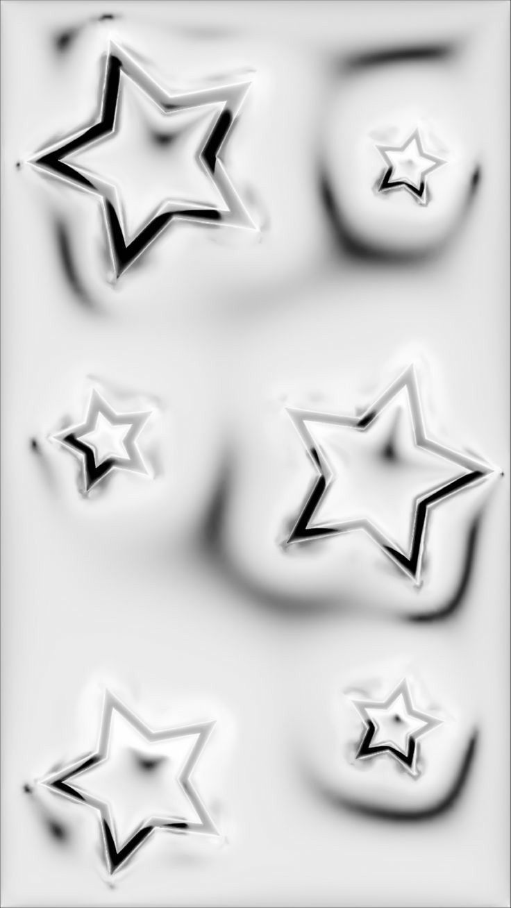 four different shapes of stars on a white background