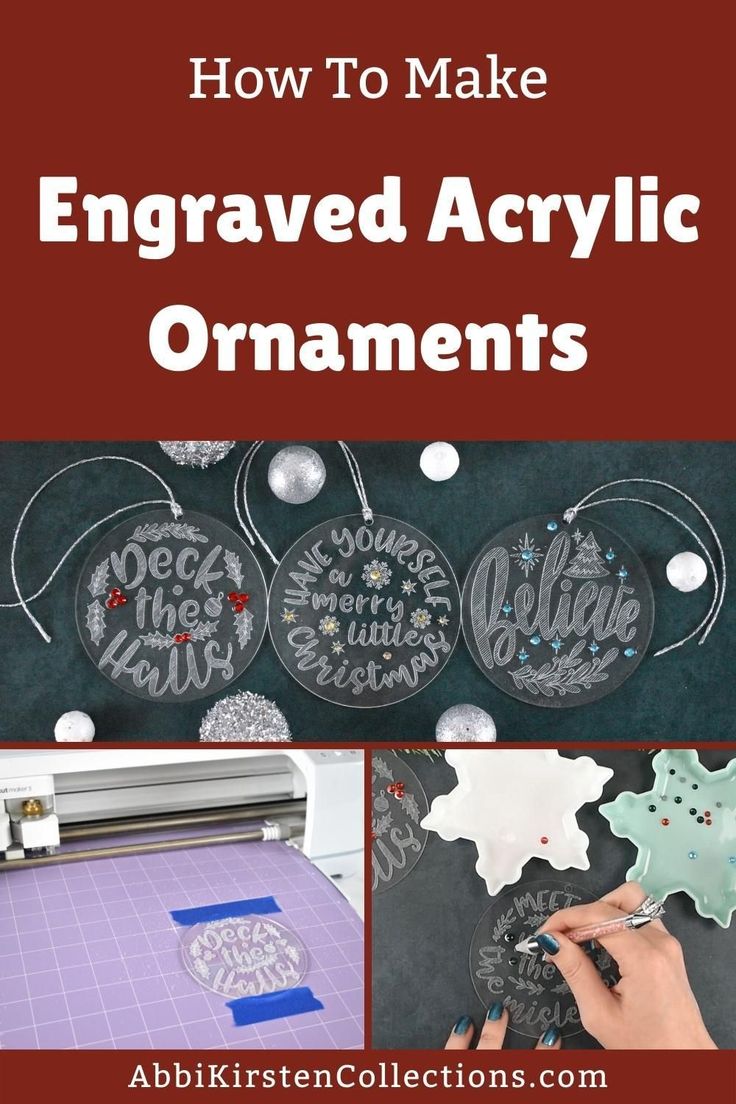 how to make etched acrylic ornaments with the text, how to make engraved acrylic ornaments