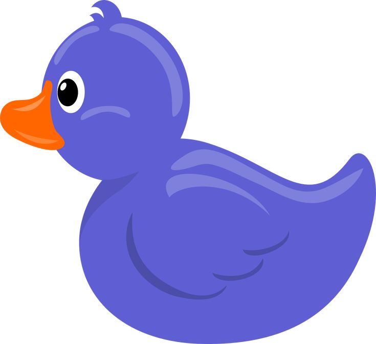 a blue rubber ducky with an orange beak