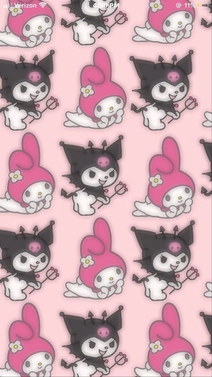 Kuromi in 2020 | Hello kitty backgrounds, Hello kitty wallpaper, Sanrio