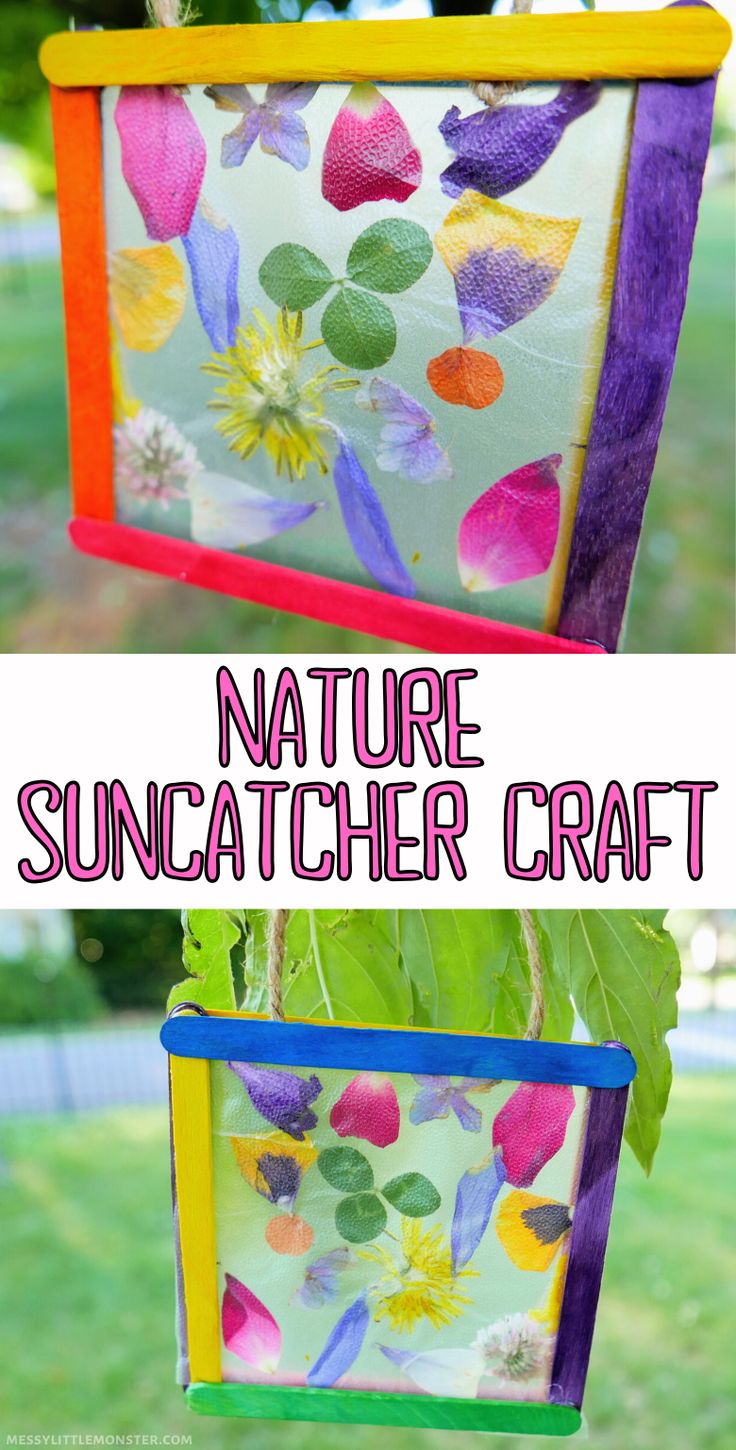 an art project made with nature suncather craft