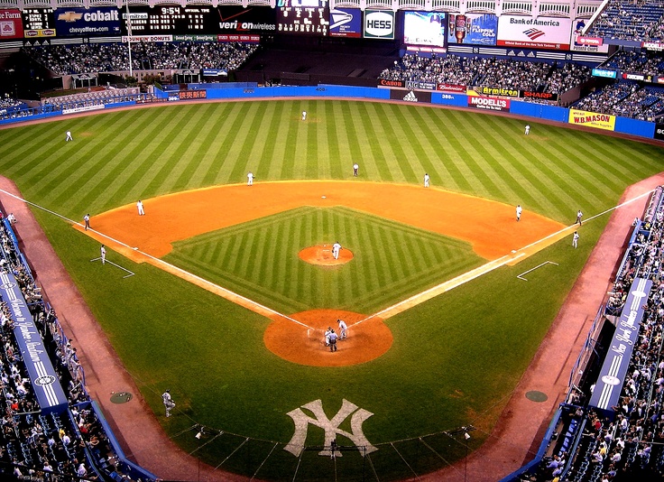 a baseball stadium filled with lots of people