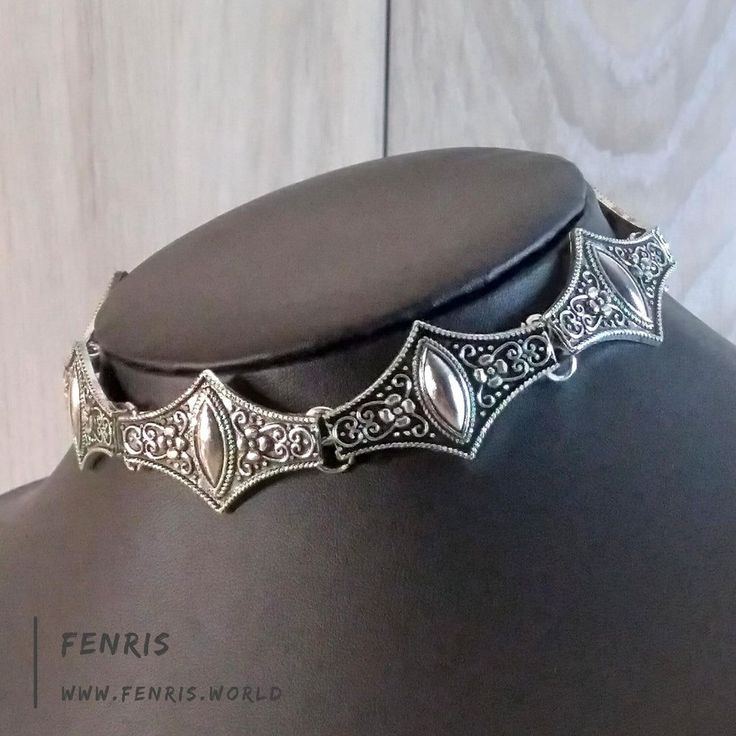 Gothic Victorian Choker Necklace Silver Gothic Jewellery Aesthetic, Medival Necklaces, Goth Gifts For Her, Handmade Silver Gothic Choker, Silver Medieval Jewelry For Festivals, Formal Gothic Metal Choker, Gothic Silver Metal Choker, Silver Gothic Metal Choker, Ornate Metal Choker Necklace