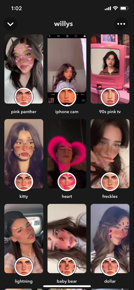 an iphone screen showing the different facial expressions