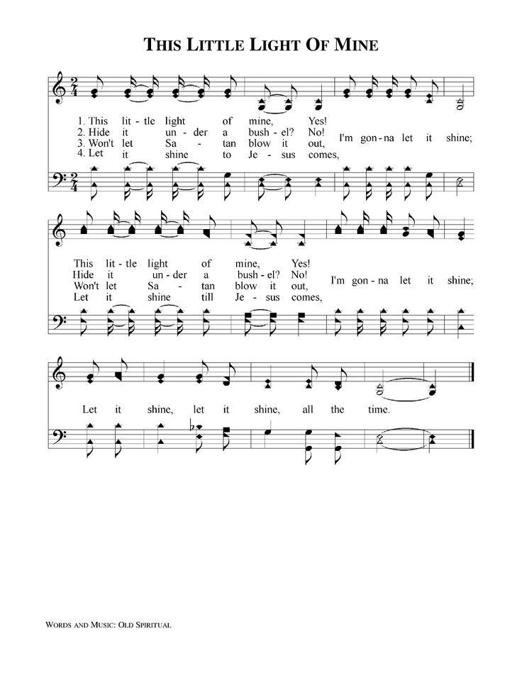 this little light of mine sheet music