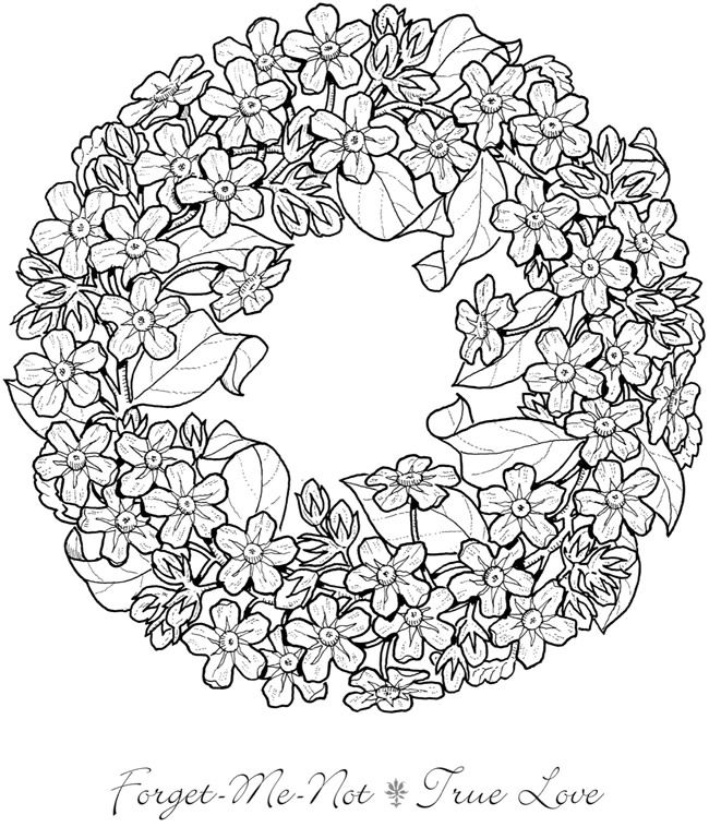 a wreath with flowers and leaves on it, in the shape of a letter o