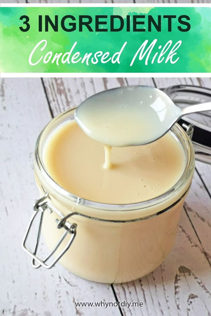 a spoon full of milk with the words 3 ingredients to use for homemade condiments