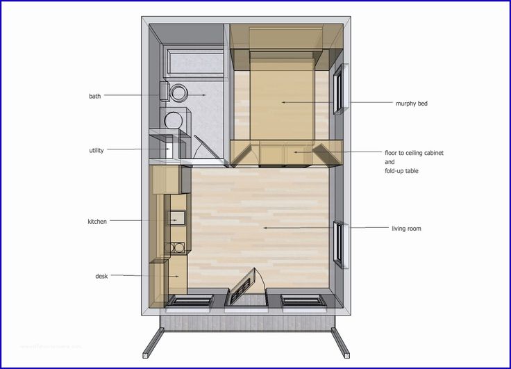 the floor plan for a tiny house