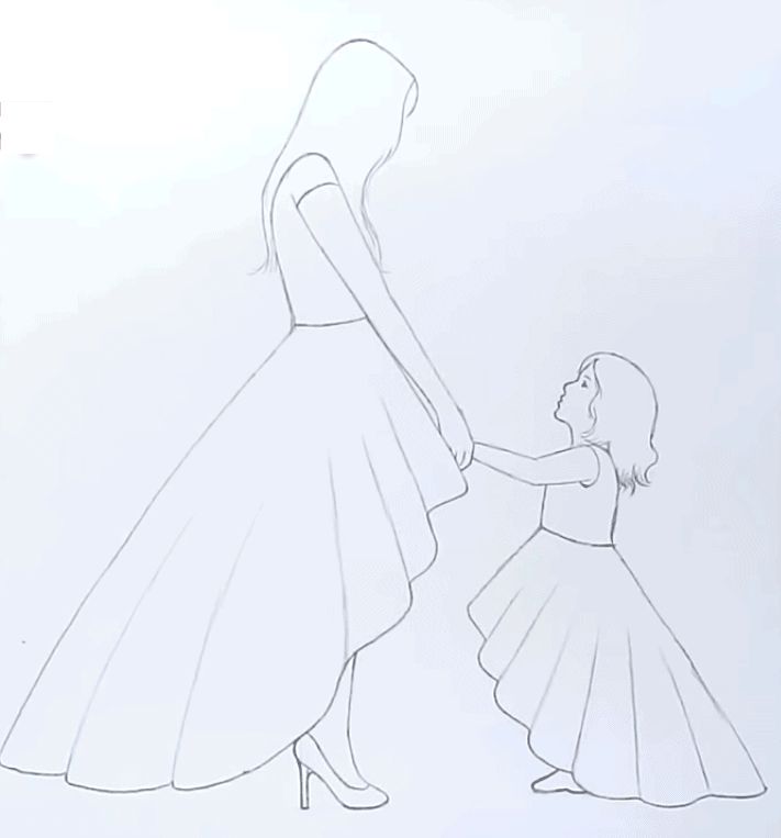 Mother’s Day drawings with Pencil for beginners | How to Draw Mother’s Day Drawing Girls Drawing Sketches, What To Draw For Your Mom, Mothers Drawing, Mother Day Sketch, Drawing Mother, Mom Day Drawing, Drawing For Mother, Mom Drawing Ideas, Easy Drawings For Mom