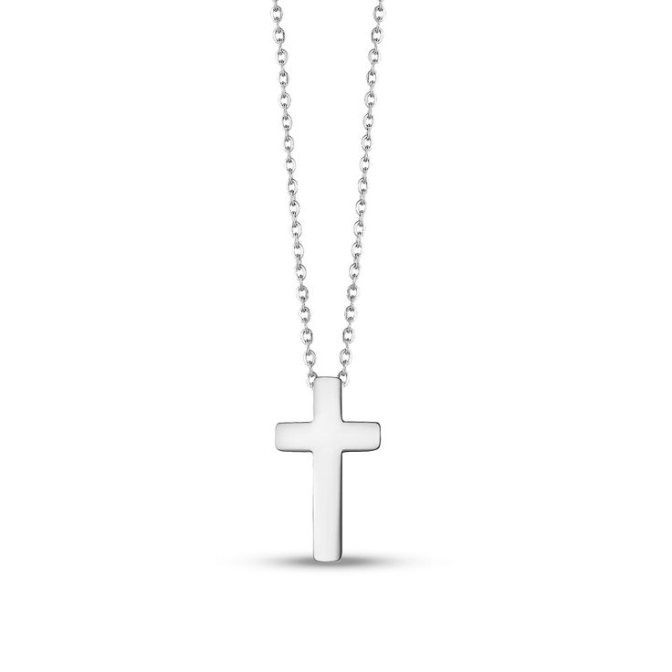 For some people, faith is a simple question. If this is the case for you, then you may love this stainless steel cross necklace with minimal style. The small size of the pendant does not mean that the necklace is boring. Instead, the understated profile makes this piece easy to pair with outfits on a daily basis. The small pendant hangs on a stainless steel chain with minimal embellishment. The cross itself is solid with rounded edges, giving the surface a gleaming finish with a clean shape. The Everyday Minimalist Cross Pendant Necklace, Minimalist Daily Wear Cross Pendant Necklace, Minimalist Everyday Cross Necklace, Minimalist Cross Pendant Necklace For Everyday, Minimalist Cross Pendant Necklace For Everyday Wear, Minimalist Cross Necklace For Everyday, Minimalist Silver Cross Necklace, Simple Everyday Cross Pendant Necklace, Simple Everyday Cross Necklace