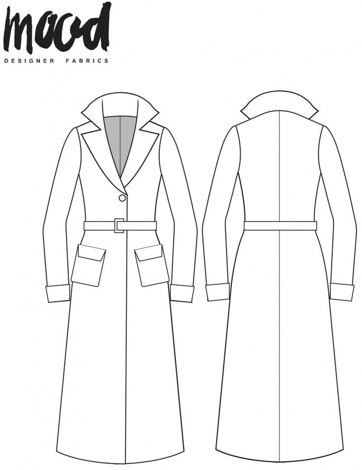 an image of a women's trench coat sewing pattern