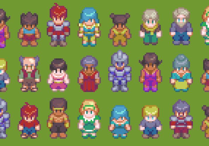 Pixelblog - 22 - Top Down Character Sprites — SLYNYRD | Pixel art ...