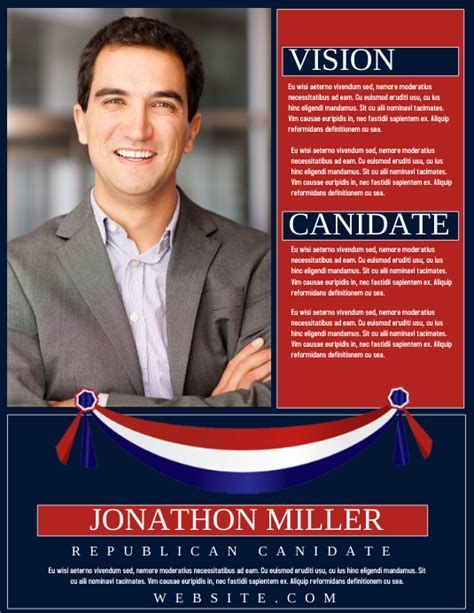 Candidate Poster Template | Flyer template, Campaign posters, Poster ...