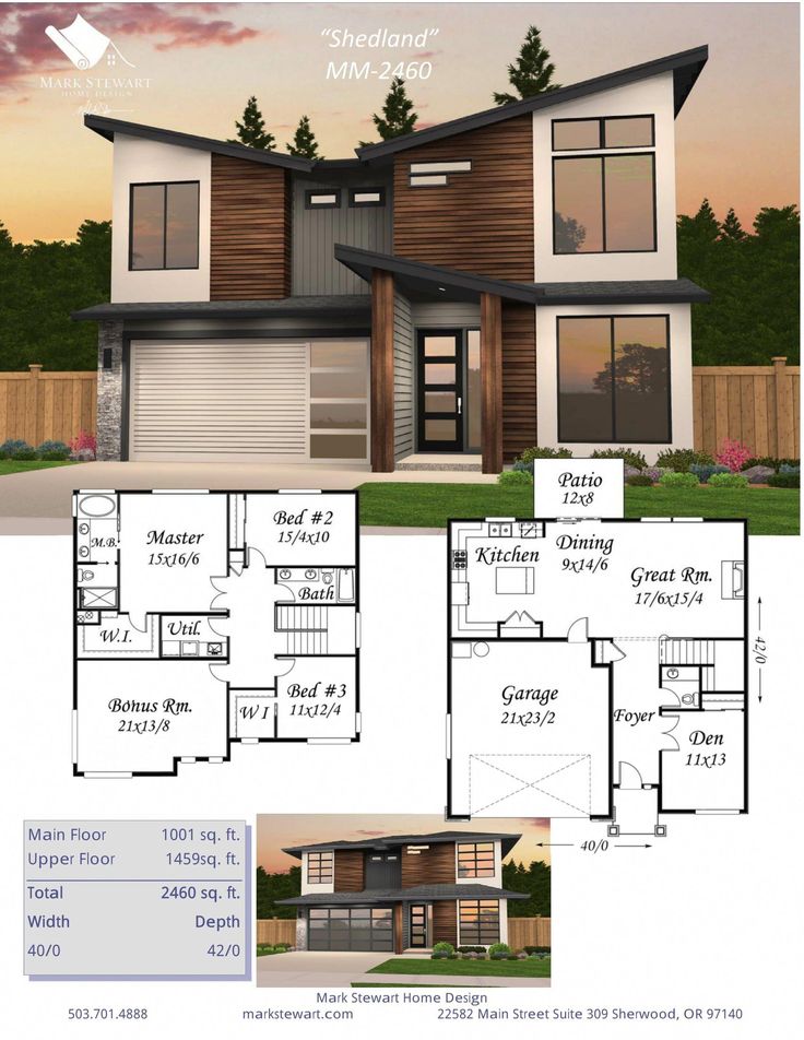 Small modern house blueprint - rightmetal