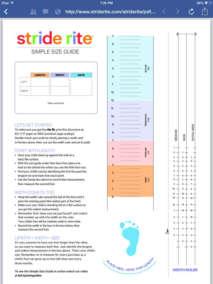 Stride Rite Baby shoe size chart, Shoe size chart kids, Baby shoe sizes