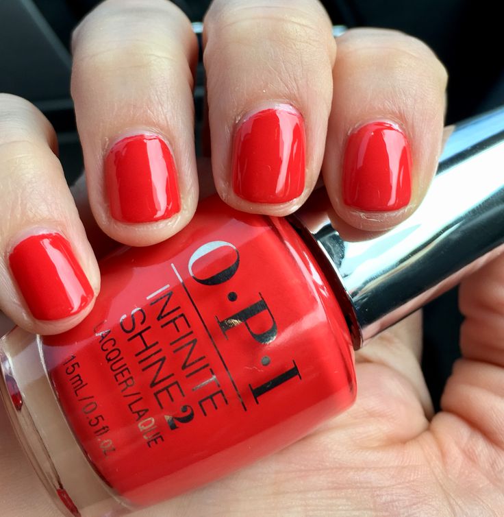 OPI Infinite Shine: Unrepentantly Red Opi Red, Opi Nail Colors, Opi Infinite Shine, Polish Colors, Opi Nails, Nail Polish Colors, Hair And Nails, Nail Colors, Nail Polish