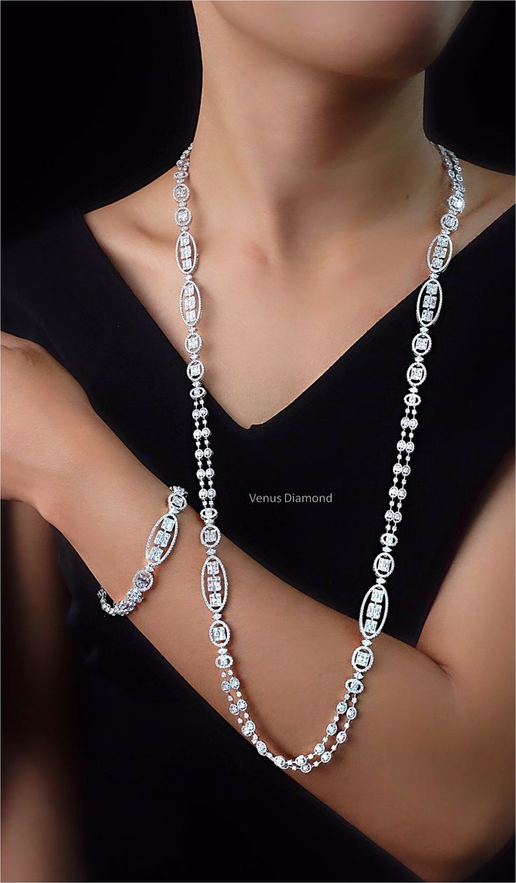 Long Diamond Necklace, Custom Diamond Rings, Gold Bangles For Women, Black Beads Mangalsutra Design, Diamond Pendants Designs, Big Necklace, Diamond Necklace Designs, Bridal Diamond Jewellery, Small Necklace