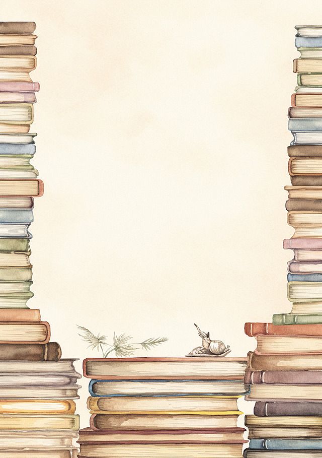 an illustration of a cat sitting on top of a stack of books next to each other