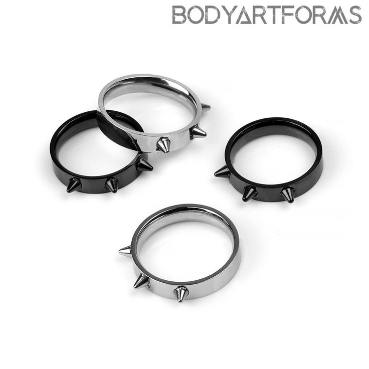 Steel Spike Ring Heavy Metal Rings, Black Rings Aesthetic, Alt Rings, Emo Rings, Black Metal Rings, Emo Jewelry, Spiked Jewelry, Spike Ring, Gothic Ring