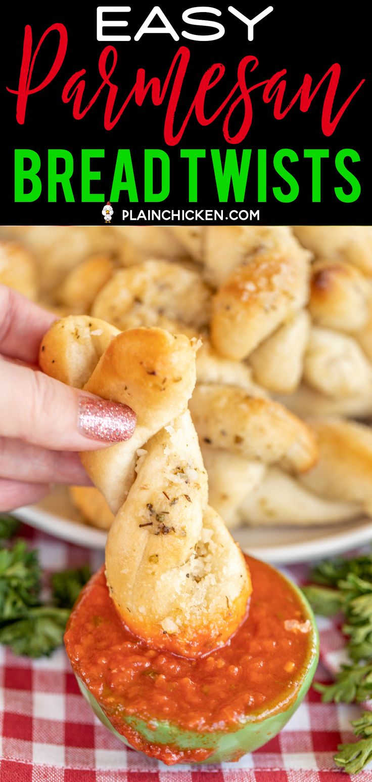 homemade parmesan bread twists are the perfect appetizer for any holiday gathering