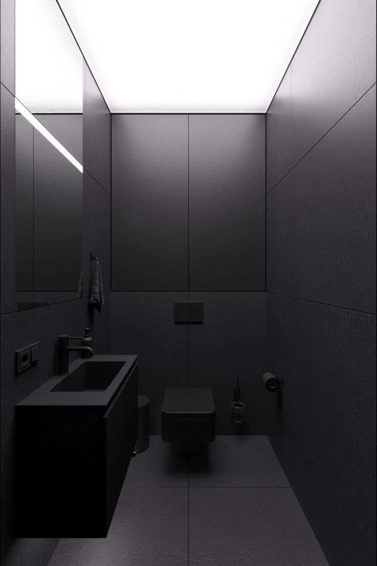 a black and white photo of a bathroom with a skylight above the toilet area