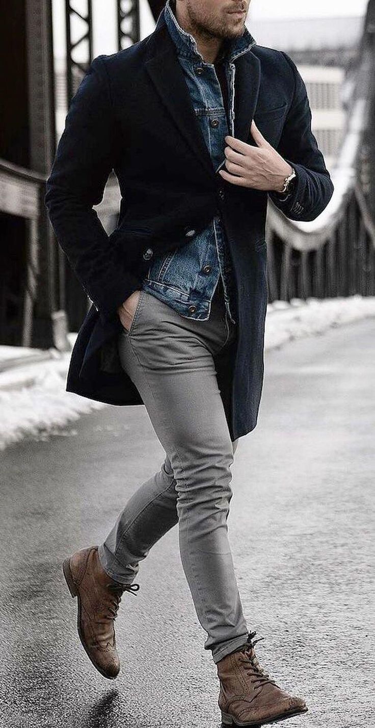 winter mens fashion.. pin# 423 #wintermensfashion Gentlemen's Guide, Trendy Winter Fashion, Trendy Winter, Winter Outfits Men, Mens Winter, Men Fashion Casual Outfits, Man Fashion, Mens Winter Fashion, Winter Trends