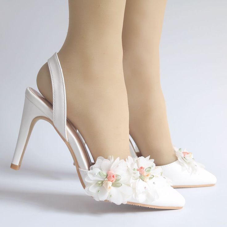 Gender: For WomenStyle: Fashion,KoreanOccasion: Casual,Party/Club,Office/CareerHeel Height: 9cmPlatform Height: 0.5cmSeason: Spring,Summer,Fall/Autumn,WinterPackage Contents: 1 x Shoes (Pair)Please see our size guide as below, you can choose the size according to your foot length and width.If your foot is a little wide and thick, we suggest you choose 1 size larger.Size Guide:28 = foot length 18.5-19cm (Foot width=6.5-7cm)29 = foot length 19-19.5cm (Foot width=7cm)30 = foot length 19.5-20cm (Foo White Sandals With 4-inch Heel For Prom, Summer Wedding Slingback Pumps With 4-inch Heel, Wedding Slingback Sandals With 4-inch Heel And Pointed Toe, Summer Wedding Guest Heels With Heel Strap, Summer Heels With Heel Strap For Wedding Guest, Spring Wedding Slingback Sandals With 4-inch Heel, Feminine Open Toe Wedding Shoes With 4-inch Heel, Summer Wedding Shoes With 4-inch Heel, White Round Toe Slingback Sandals For Party