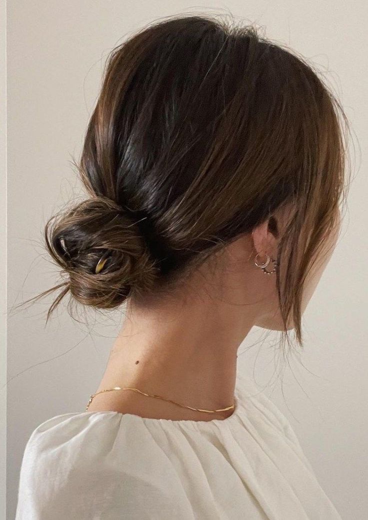 The perfect hair down style for your big day, only on Amazon. Elopement Hair, Classic Chignon, Chignon Hairstyle, Low Bun Wedding Hair, French Bun, Hair Down Styles, Super Easy Hairstyles, Chignon Hair, Low Bun Hairstyles