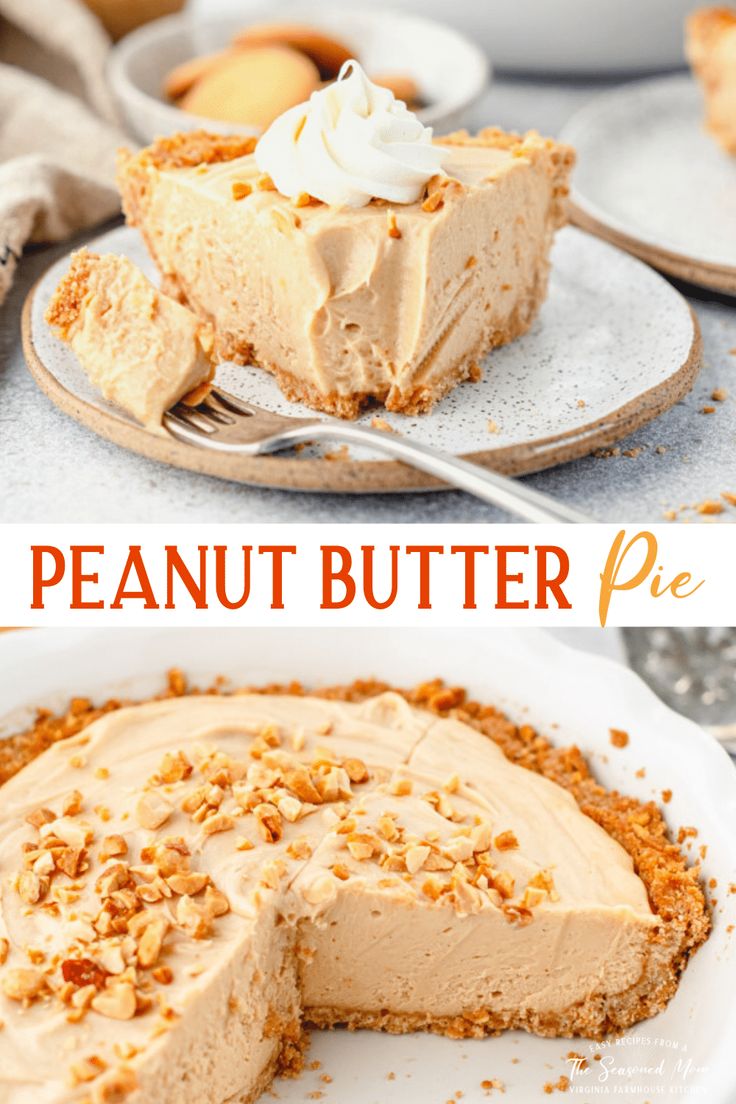 this peanut butter pie is the perfect dessert to serve for thanksgiving or any holiday gathering