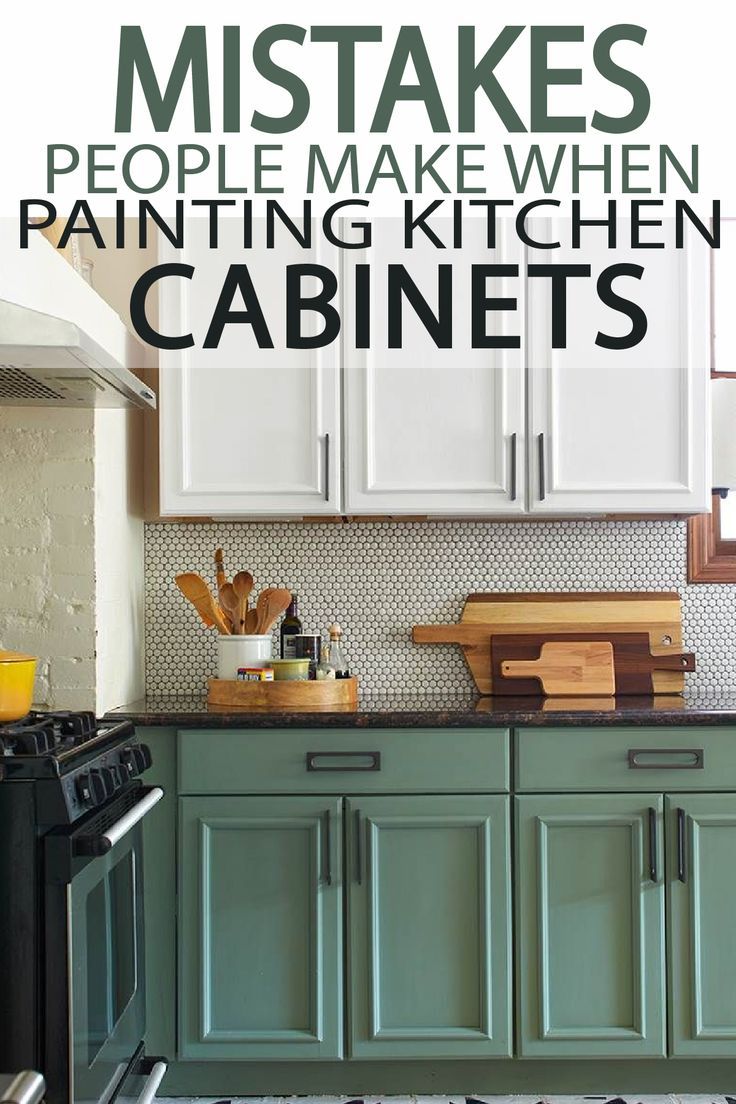 the kitchen cabinets are painted green and white with text overlay that says, 5 things to