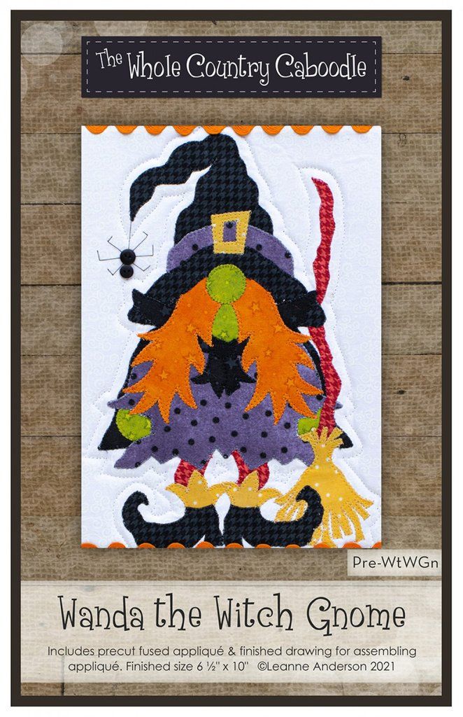 an image of the witch gnome applique