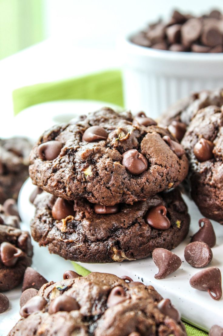 chocolate cookies cooling on a wire rack