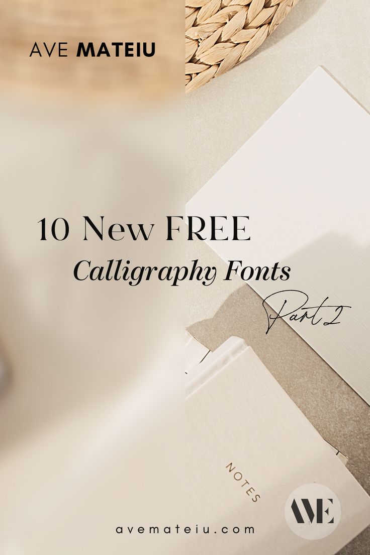 the top ten new free calligraphy font styles from avenattuu's