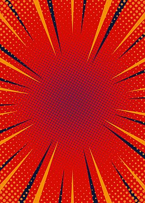 an abstract red and yellow background with halftone dots in the center, as if it were pop art