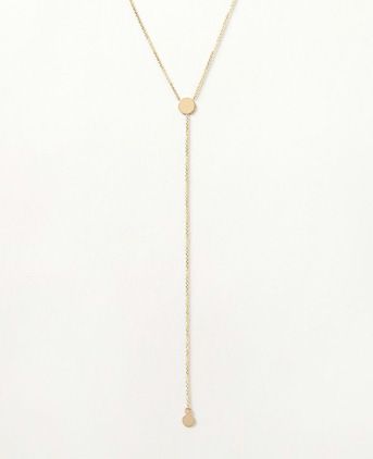 Gold Lariat Necklace by Maya Brenner Adjustable Lariat Drop Necklace With Clavicle Chain, Elegant Lariat Drop Necklace With Single Strand, Elegant Single Strand Lariat Drop Necklace, Elegant Y-shape Necklace With Adjustable Chain, Adjustable Lariat Backdrop Necklace, Adjustable Lariat Drop Necklace With Delicate Chain, Luxury Lariat Drop Necklace With Adjustable Chain, Elegant Y-shape Lariat Necklace With Clavicle Chain, Elegant Y-shape Lariat Necklace With Adjustable Chain