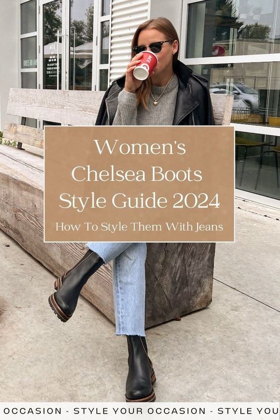 See our ultimate guide to wearing Chelsea boots for women in 2024. From black and brown to cream or beige, these versatile boots complete dressy and casual outfits. Learn how to style chunky Chelsea boots with jeans for summer, spring, and work, and transition effortlessly into winter. Style Chunky Chelsea Boots, Chelsea Boots Jeans, How To Wear Chelsea Boots Women, Chelsea Boots Women Outfit, Brown Chelsea Boots Outfit, Black Chelsea Boots Outfit, Chelsea Boots With Jeans, How To Style Chelsea Boots, Chelsea Boot Outfits Women