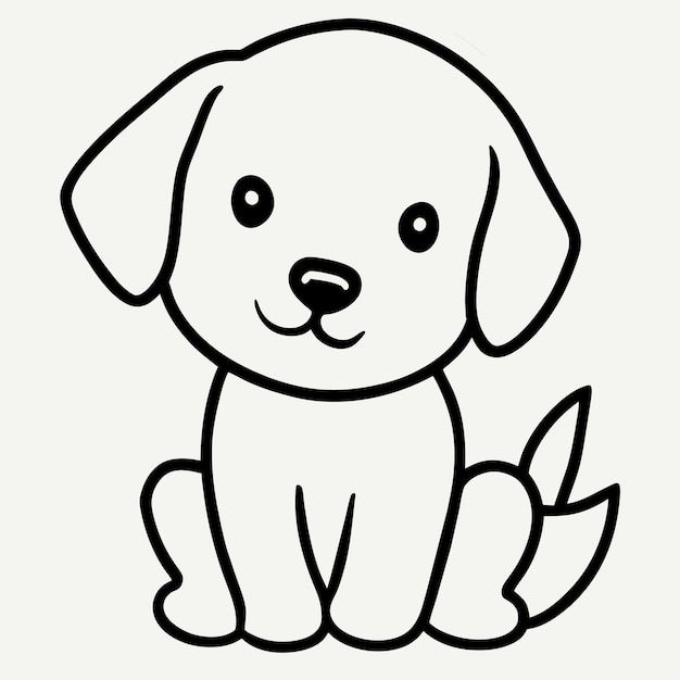 Cute Animals Drawings Sketches, Dog Drawing Color, Cute Small Dog Drawing, Cute Easy Puppy Drawings, Dog Cute Drawing Easy, Drawing Of A Dog Easy, Simple Dog Drawing For Kids, Puppy Sketch Easy, Dog Drawing Simple Cute