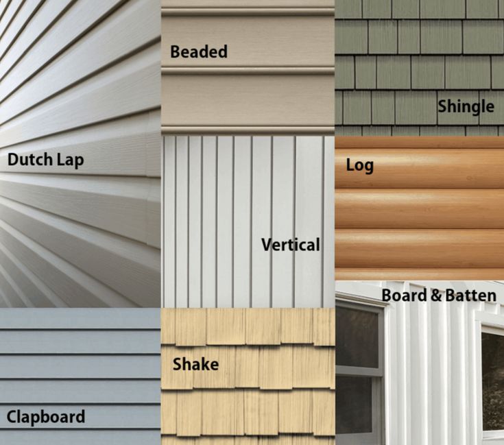 the different types of sidings and windows