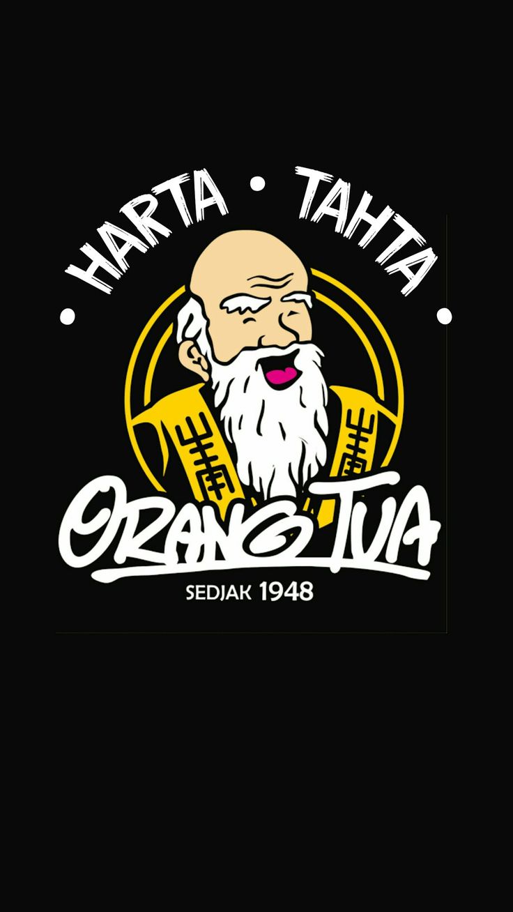 an old man with a beard and mustache in front of the logo for tara taha