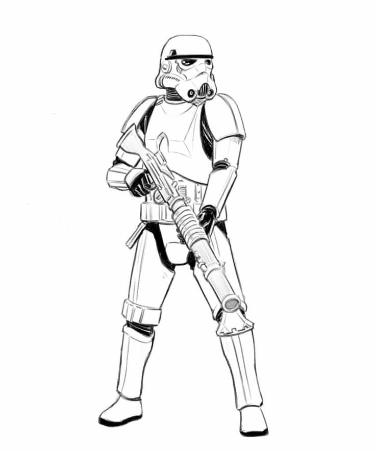 How to Draw a Stormtrooper from Star Wars in 7 easy steps - Improveyourdrawings.com Stormtrooper Art, Helmet Drawing, Star Wars Cartoon, Tattoo Thoughts, Comic Art Sketch, Star Wars Helmet, Star Wars Halloween, Action Pose, Star Wars Drawings