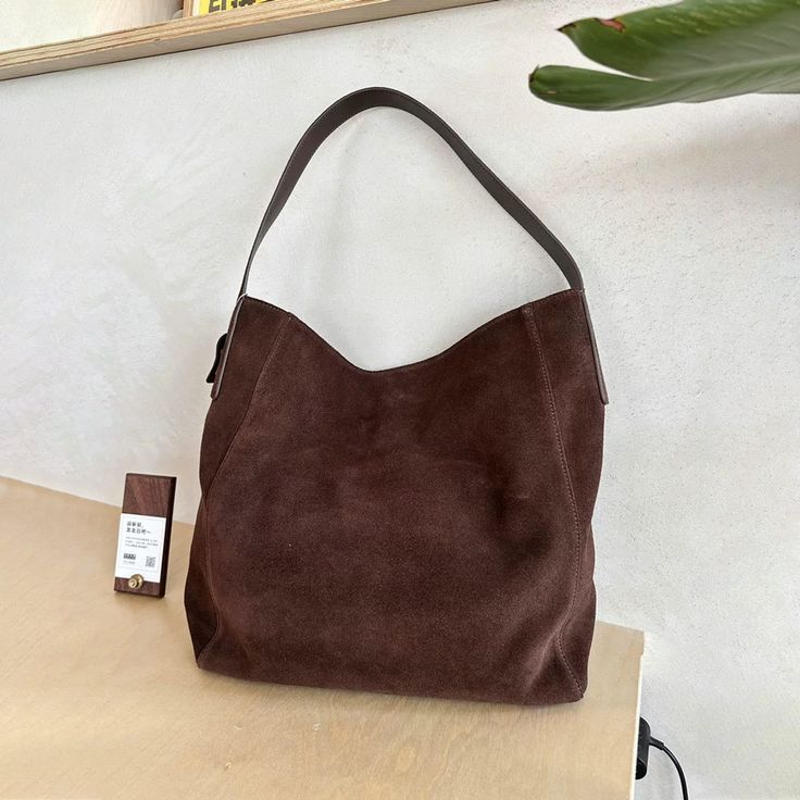 Material: Suede Cow Leather, Fabric Lining Dimension: 13.3"/34cm(L)*5.1"/13cm(W)*14.5"/37cm(H) If you have any questions, please contact me. Brown Suede Bag, Boho Handbags, Suede Bag, Commuter Bag, Large Tote Bag, Arm Candy, Leather Fabric, Large Tote, Clutch Handbag