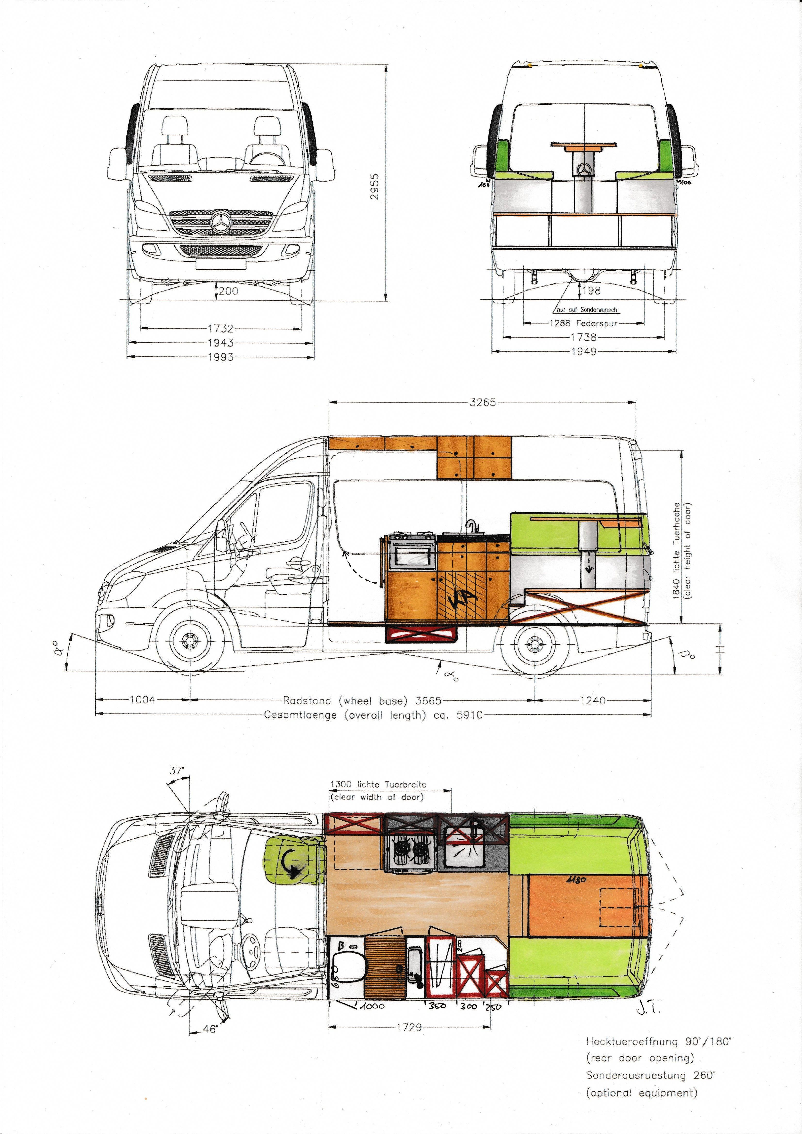 Conversion plan and starting condition of our Sprinter