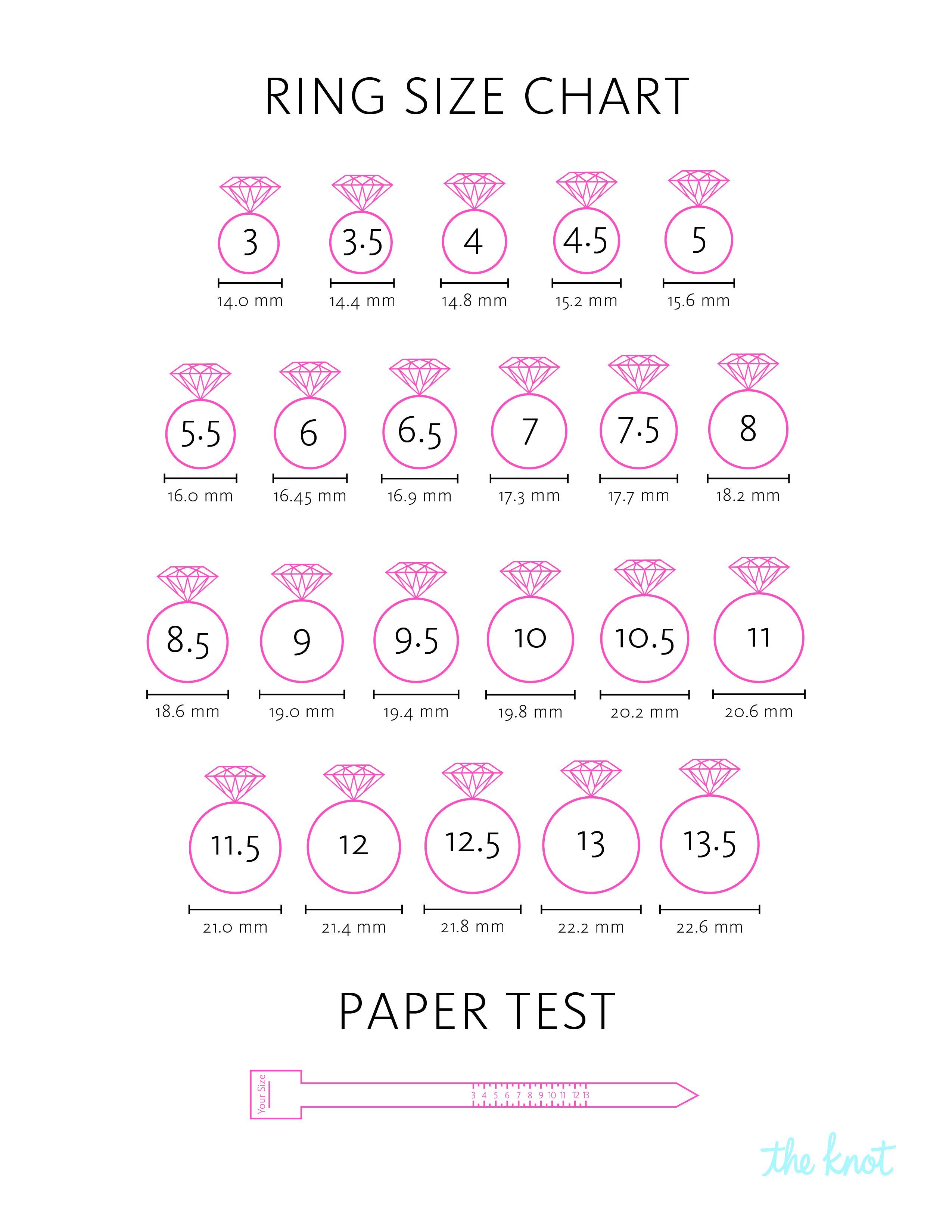 Ring Sizing Chart Printable