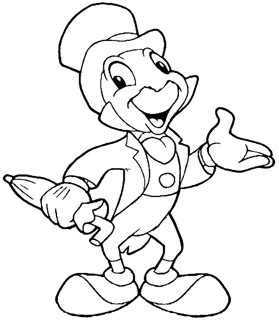 Pinocchio Jiminy Cricket Coloring