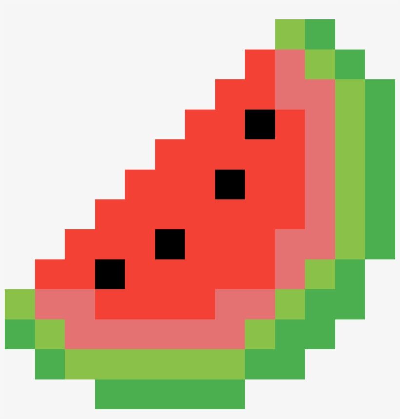 watermelon | Pixel art, Pixel art grid, Art